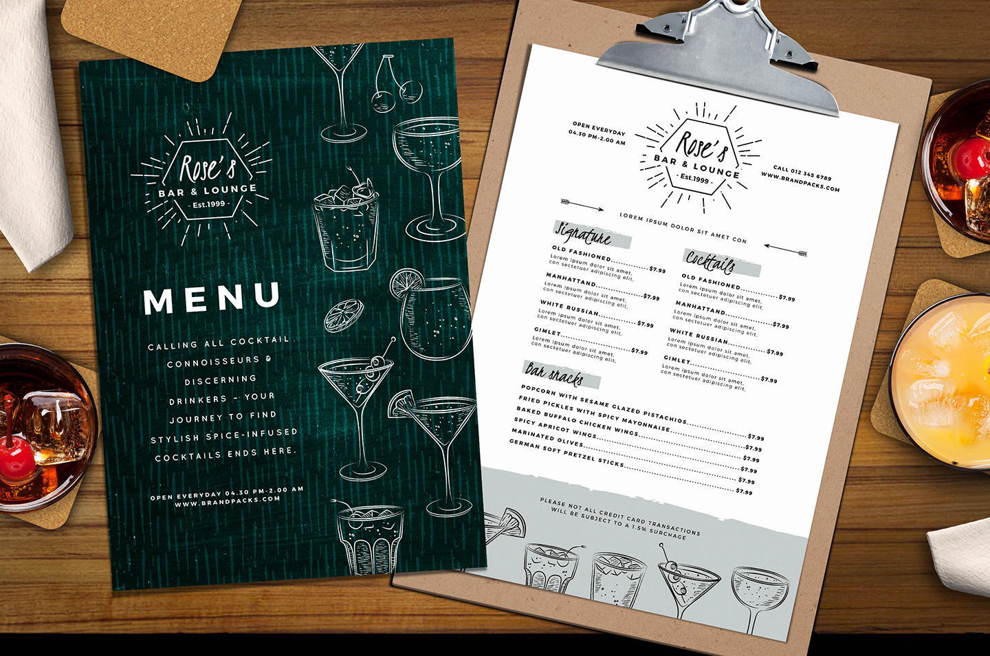 Cocktail Menu Template Free Inspirational Cocktail Menu Template In Psd Ai &amp; Vector Brandpacks