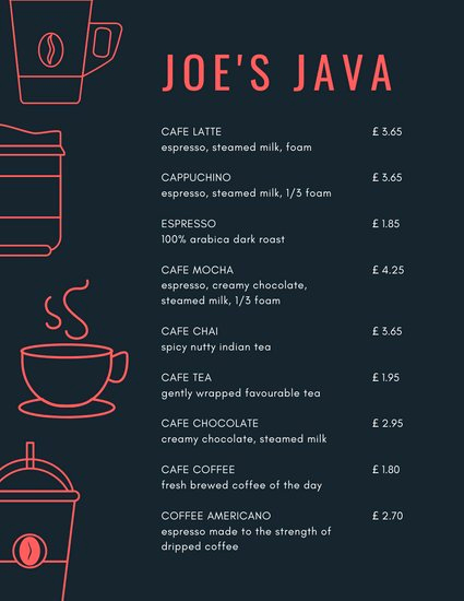 Coffee Shop Menu Template Free Beautiful Customize 83 Cafe Menu Templates Online Canva