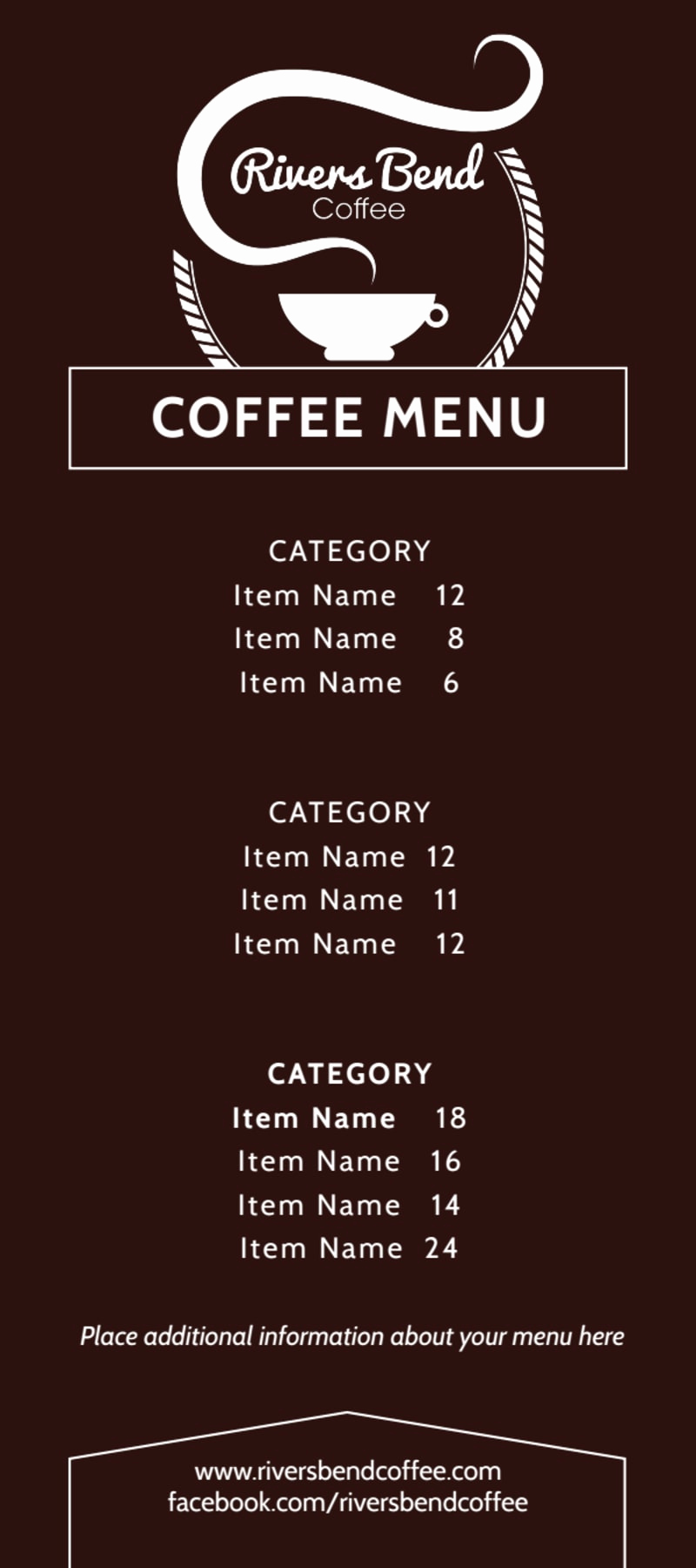 Coffee Shop Menu Template Free Best Of Basic Coffee Menu Template