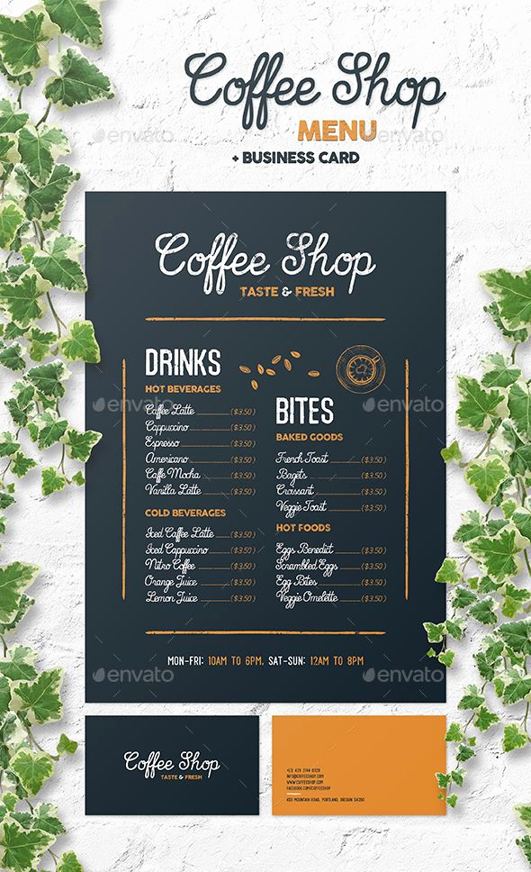 Coffee Shop Menu Template Free Lovely Coffee Shop Menu Template Psd • Customizable and Editable