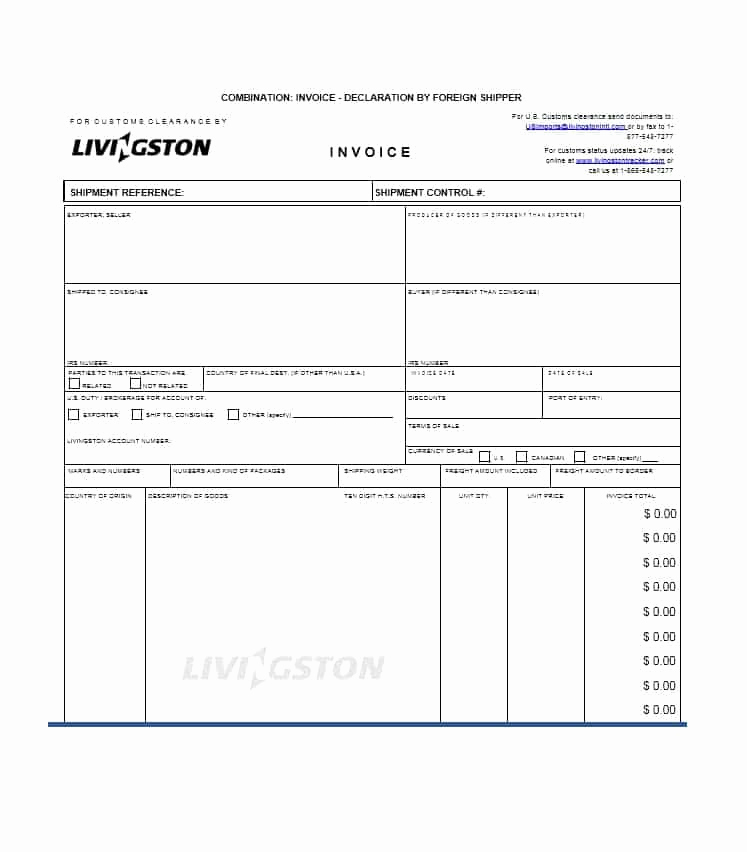 Commercial Invoice Template Word Awesome 44 Blank Mercial Invoice Templates [pdf Word