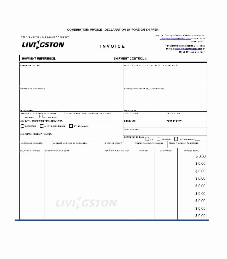 Commercial Invoice Template Word Awesome 44 Blank Mercial Invoice Templates [pdf Word