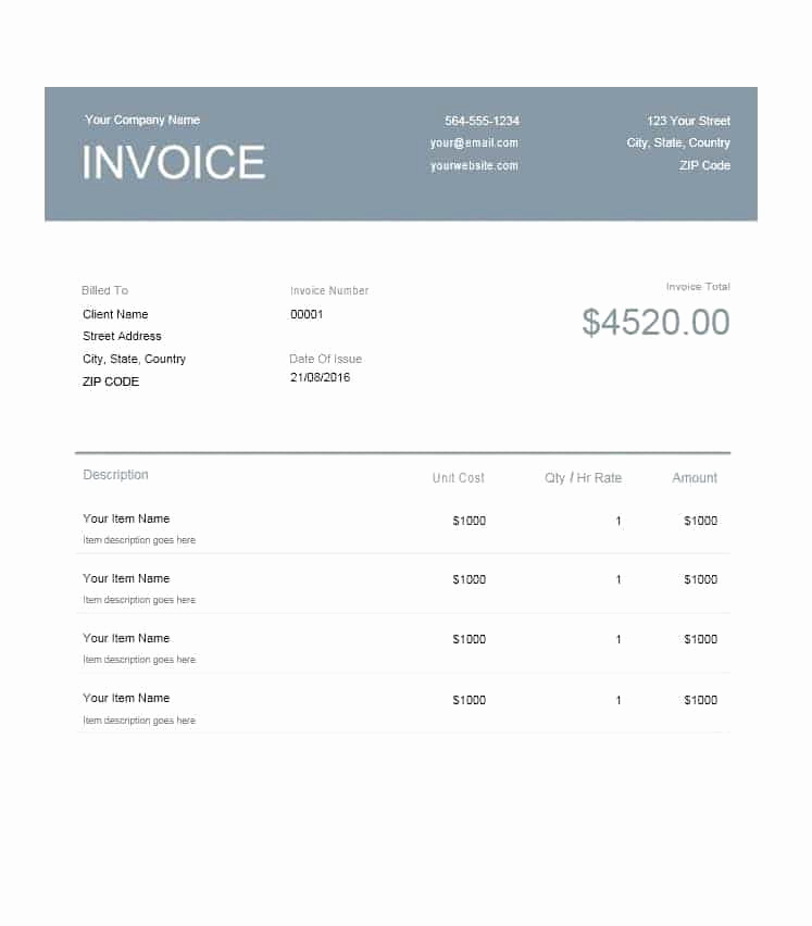 Commercial Invoice Template Word Inspirational 44 Blank Mercial Invoice Templates [pdf Word