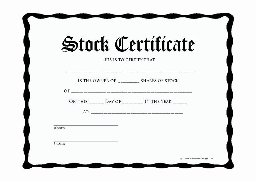 Common Stock Certificate Template Inspirational 40 Free Stock Certificate Templates Word Pdf Templatelab