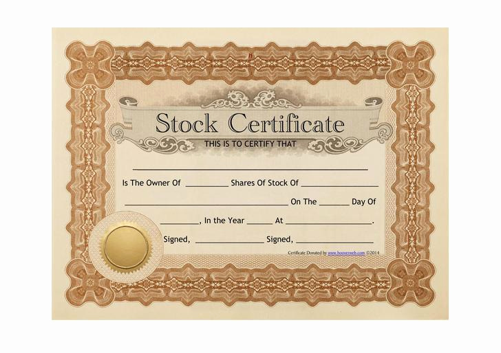 Common Stock Certificate Template Luxury 21 Stock Certificate Template Free Download