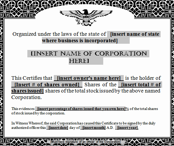 Common Stock Certificate Template Luxury 24 Stock Certificate Templates Psd Vector Eps