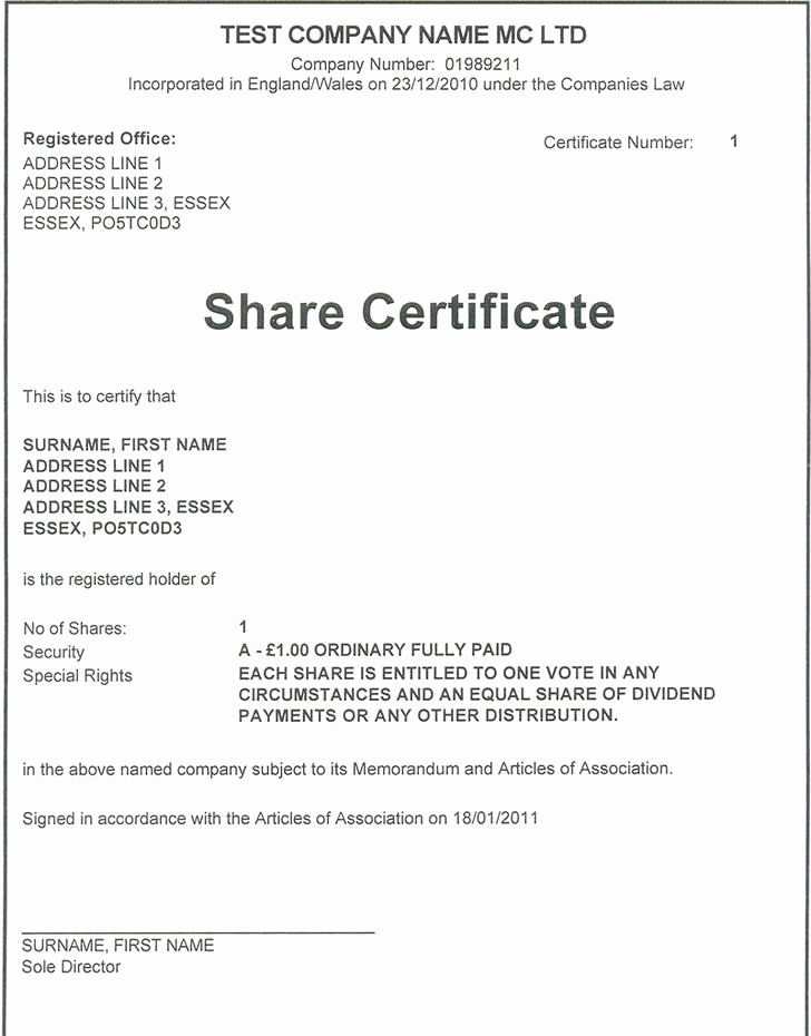 Common Stock Certificate Template Unique 21 Stock Certificate Template Free Download