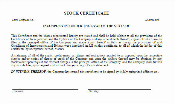 Common Stock Certificate Template Unique 24 Stock Certificate Templates Psd Vector Eps