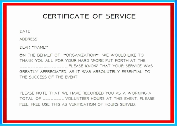 Community Service Hours Certificate Template Elegant 12 Service Certificate Templates