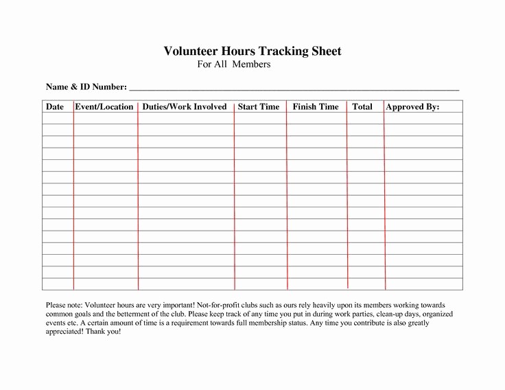 Community Service Hours Certificate Template Elegant Volunteer Hours Log Sheet Template