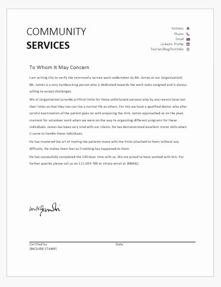Community Service Hours Certificate Template Unique Munity Service Pletion Certificates