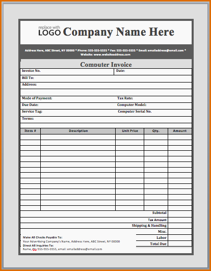 Computer Repair Invoice Template Beautiful 12 Invoice for Services Template