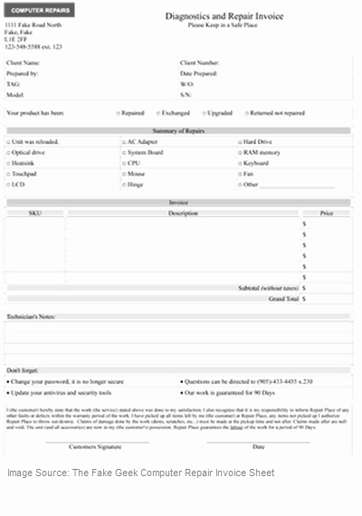 Computer Repair Invoice Template Beautiful A Handy Puter Repair Invoice Template for Your Business