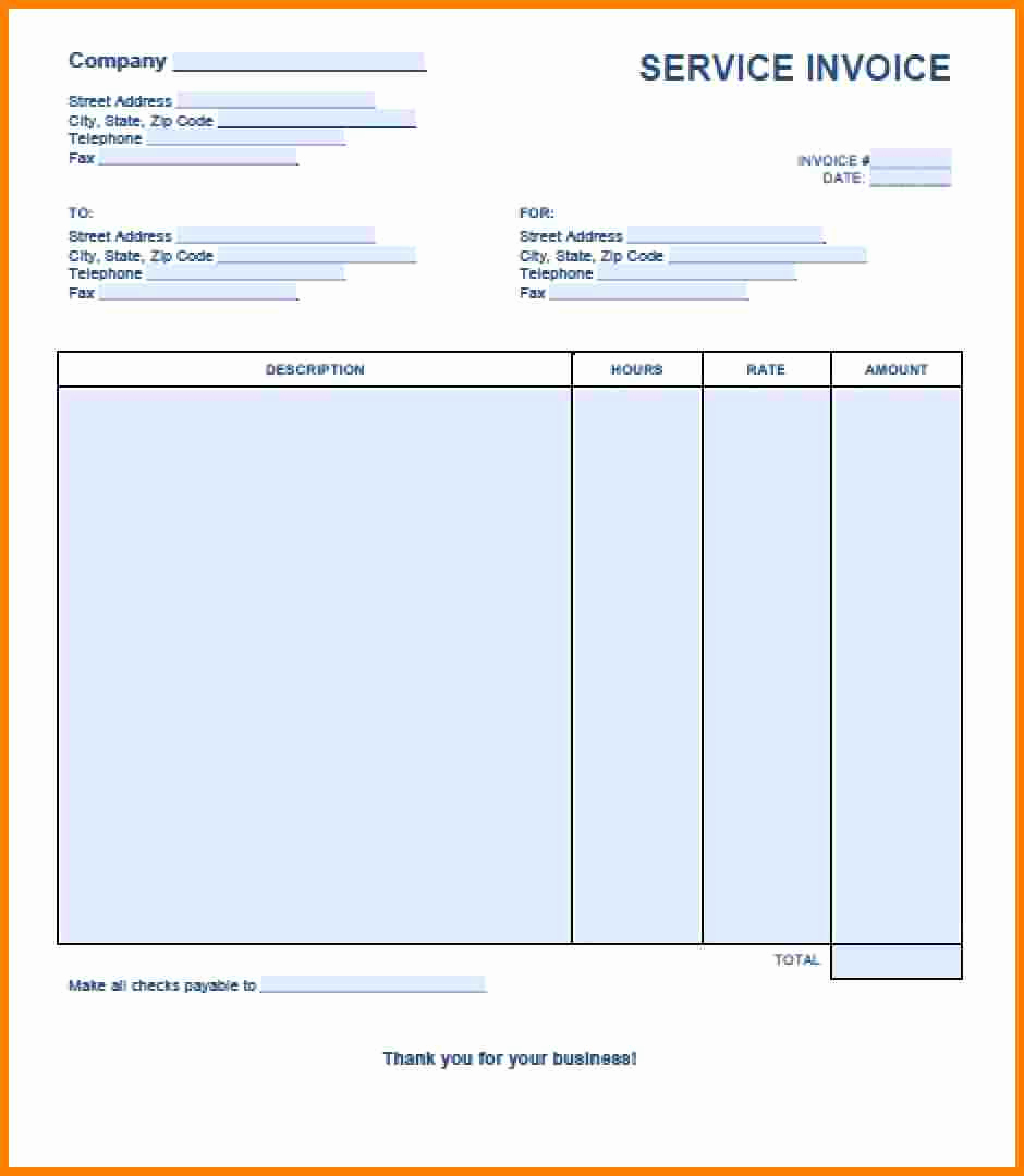 Computer Repair Invoice Template New 8 Puter Service Bill format In Word