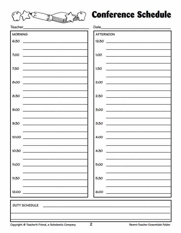 Conference Notes Template for Teachers Elegant Conference Scheduler Child Fun Activities