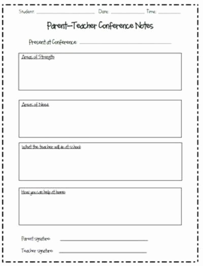 34parentteacher conference notes34 form