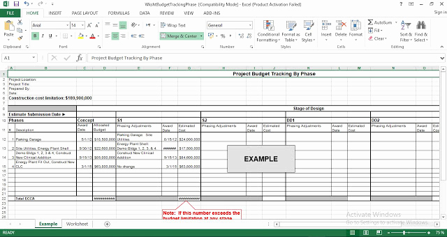 Construction Budget Template Excel Awesome Construction Project Bud Tracking by Phase