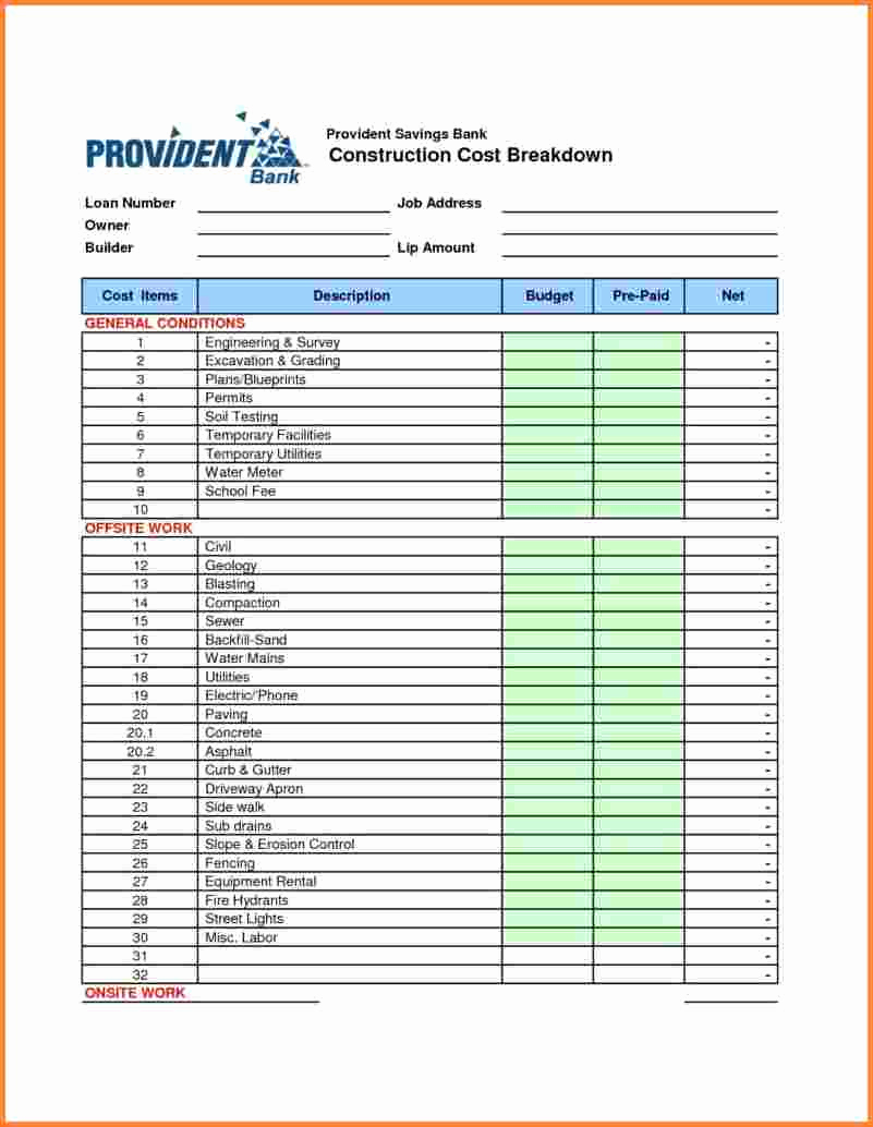 Construction Budget Template Excel Best Of 11 Construction Expenses Spreadsheet