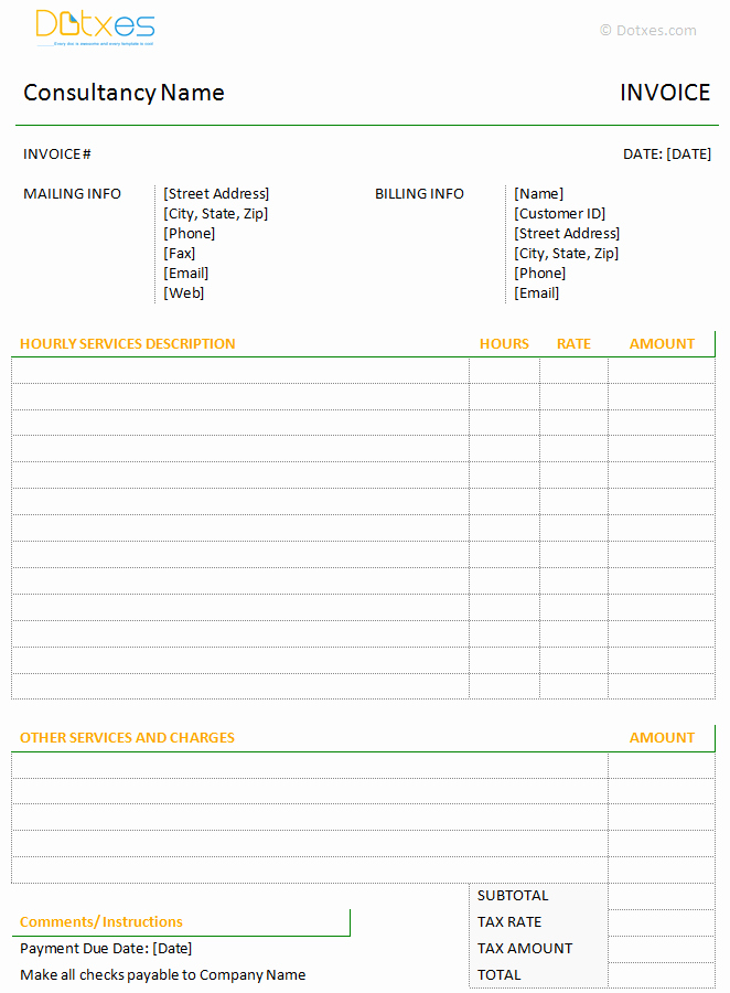 Consultant Invoice Template Excel Elegant Consultant Invoice Template Light Design Dotxes