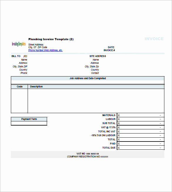 Consultant Invoice Template Excel Inspirational Independent Contractor Invoice Template – Printable