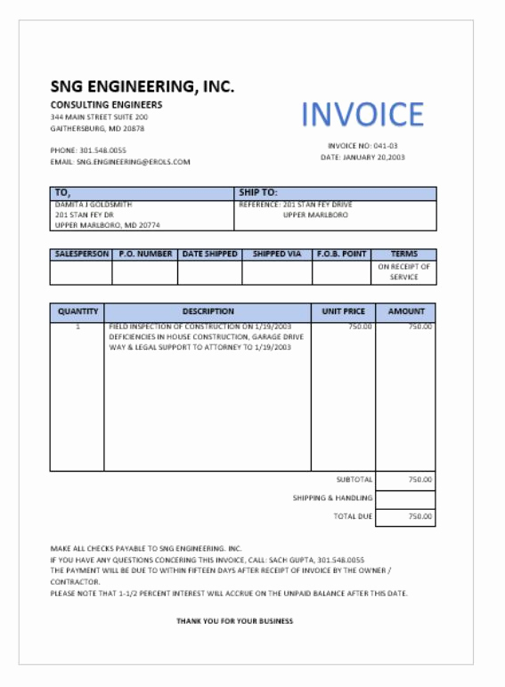 Consultant Invoice Template Excel Unique Consulting Invoice Templates 20 Free Sample format
