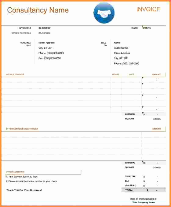 Consultant Invoice Template Excel Unique Free Download Consultant Invoice Templates Ms Excel