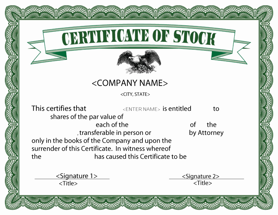 Corporate Stock Certificate Template Best Of 40 Free Stock Certificate Templates Word Pdf Templatelab