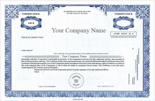 Corporate Stock Certificate Template Lovely Special order Certificates Special order Certificate Package