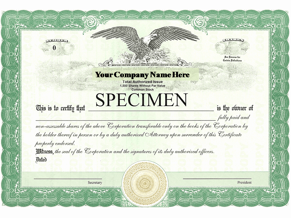 Corporate Stock Certificates Template Free Beautiful Llc or Corporation Certificates