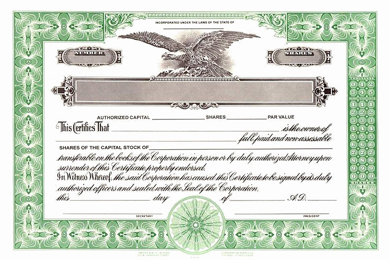 Corporate Stock Certificates Template Free Best Of 12 Dwj Blank Certs