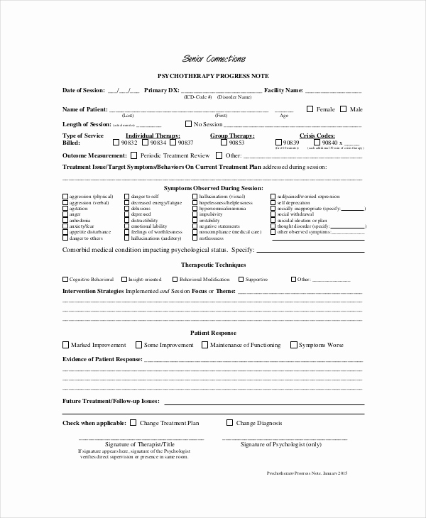 Counseling Case Notes Template Unique 10 Progress Note Templates Pdf Doc