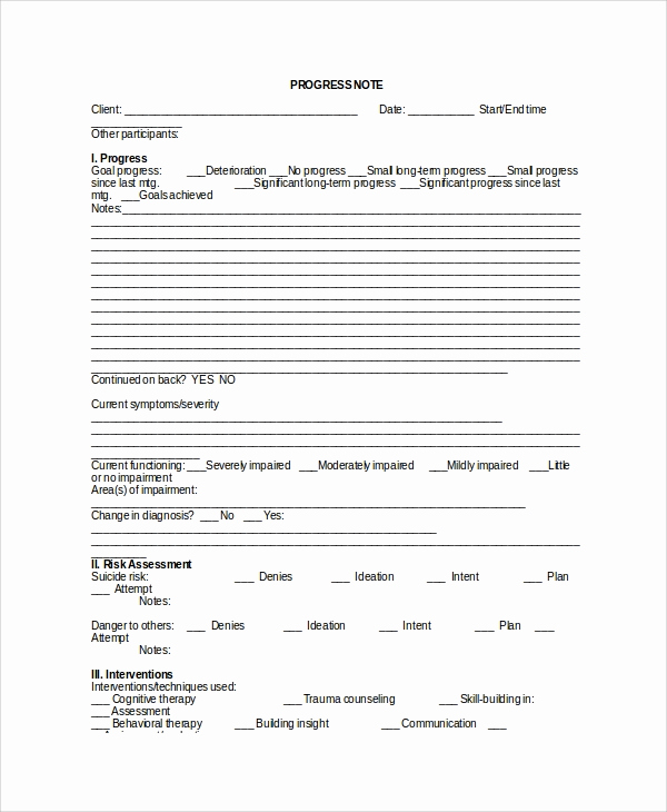 Counseling Session Notes Template Fresh Sample therapy Note Template 5 Free Documents Download