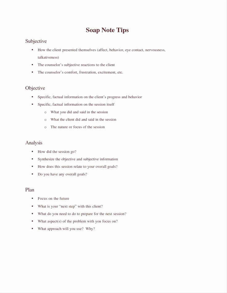 Counseling soap Note Template Elegant Pin On Counseling