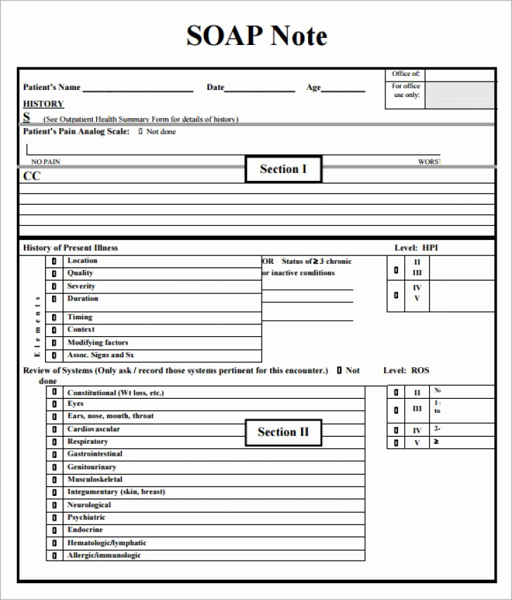 soap note template