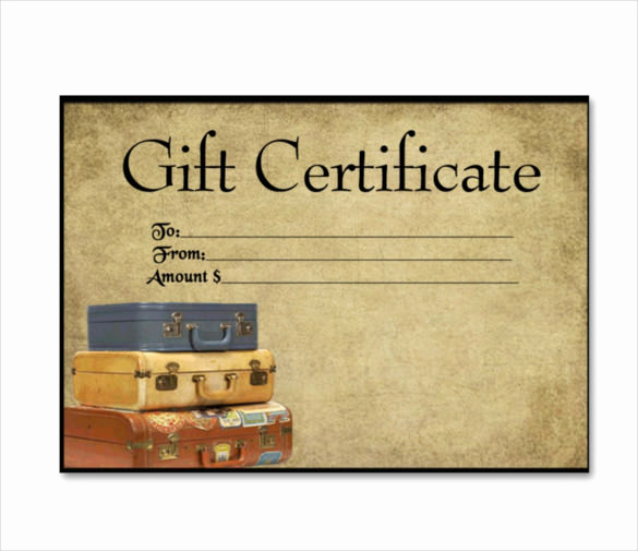 Cruise Gift Certificate Template Elegant 11 Travel Gift Certificate Templates Free Sample