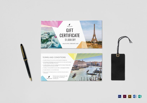 Cruise Gift Certificate Template Fresh 9 Travel Gift Certificate Templates Doc Pdf Psd