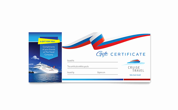 Cruise Gift Certificate Template Fresh Cruise Travel Gift Certificate Template Design