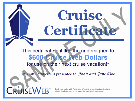 Cruise Gift Certificate Template Fresh Cruise Web Gift Certificates Cruise Gift Cards