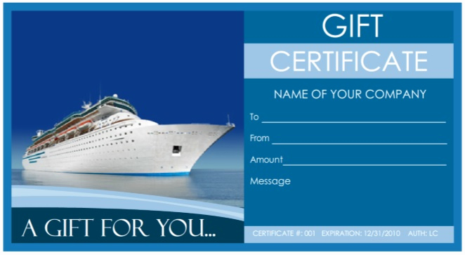 Cruise Gift Certificate Template Inspirational 9 Free Sample tourism Gift Certificate Templates