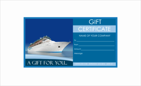 Cruise Gift Certificate Template Lovely 9 Travel Gift Certificate Templates Doc Pdf Psd