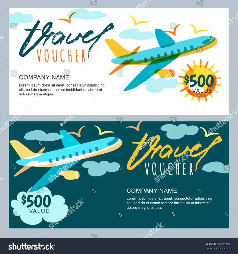 Cruise Gift Certificate Template New Printable Travel Voucher Template