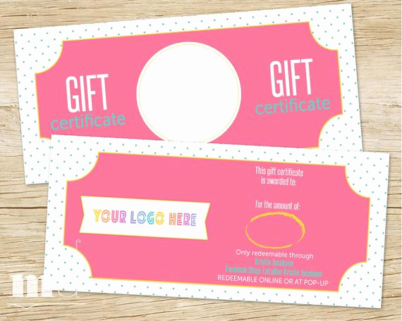 Custom Gift Certificate Template Best Of Gift Certificate for Small Business Gift Card Lula