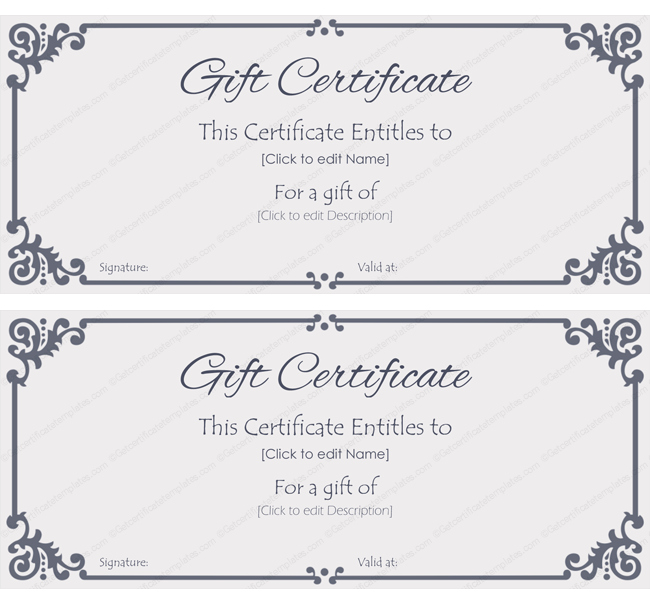 Custom Gift Certificate Template Free Unique Business Gift Certificate Template 50 Editable