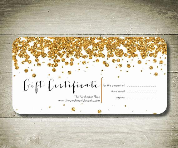 Custom Gift Certificate Template Inspirational All that Glitters Custom Personalised Gift by