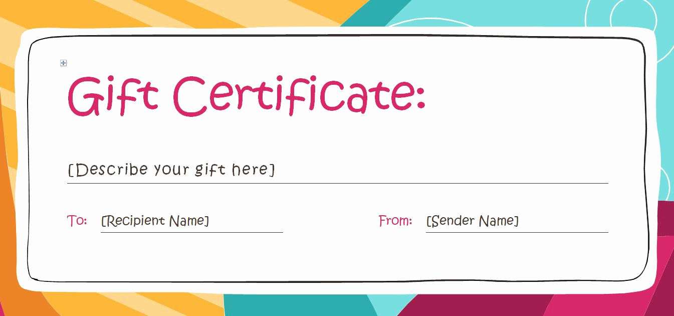 Customizable Gift Certificate Template Elegant Free Gift Certificate Templates You Can Customize