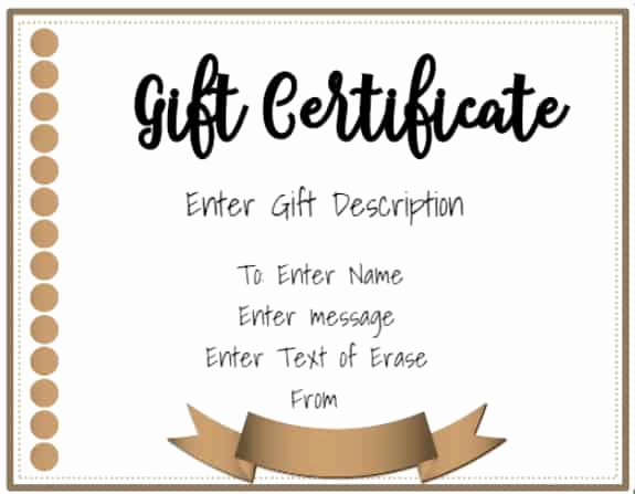 Customizable Gift Certificate Template Fresh Free Gift Certificate Template 50 Designs