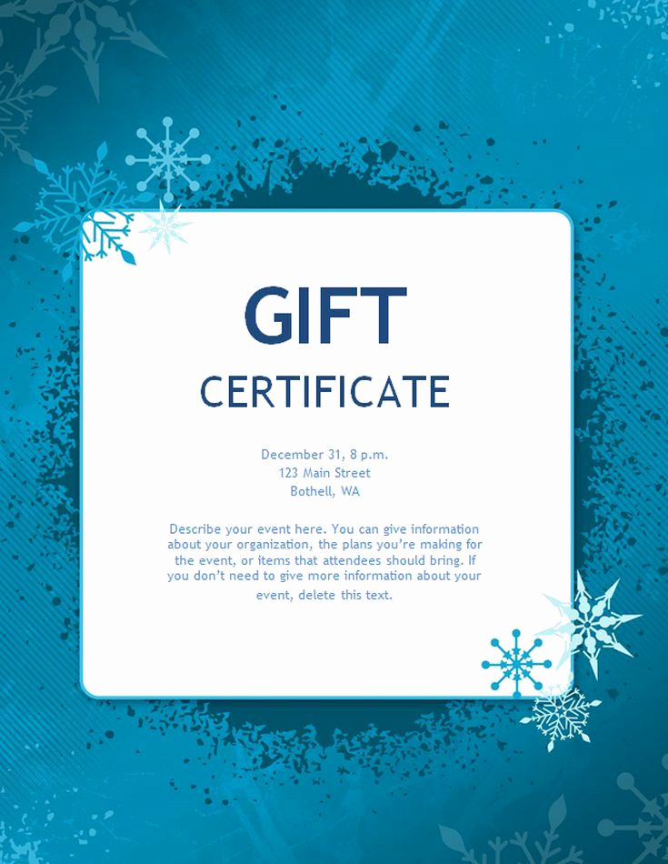 Customizable Gift Certificate Template Fresh Free Gift Certificate Templates You Can Customize