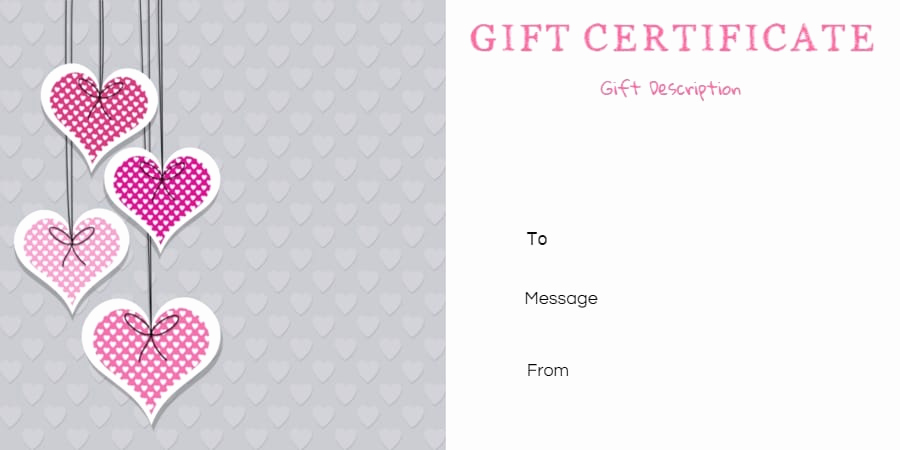 Customizable Gift Certificate Template Fresh Free Printable Anniversary Gift Vouchers Customize Line