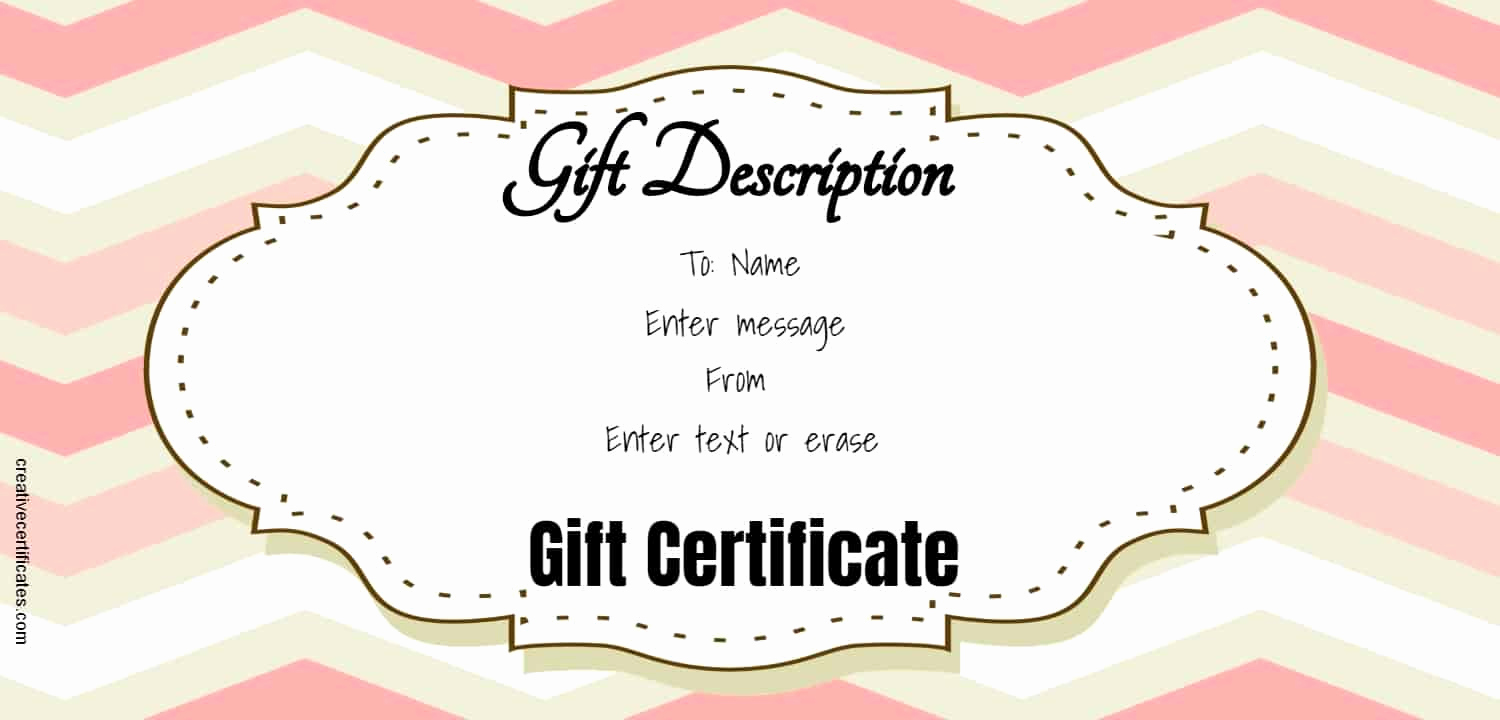 Customizable Gift Certificate Template Inspirational Free Gift Certificate Template 50 Designs