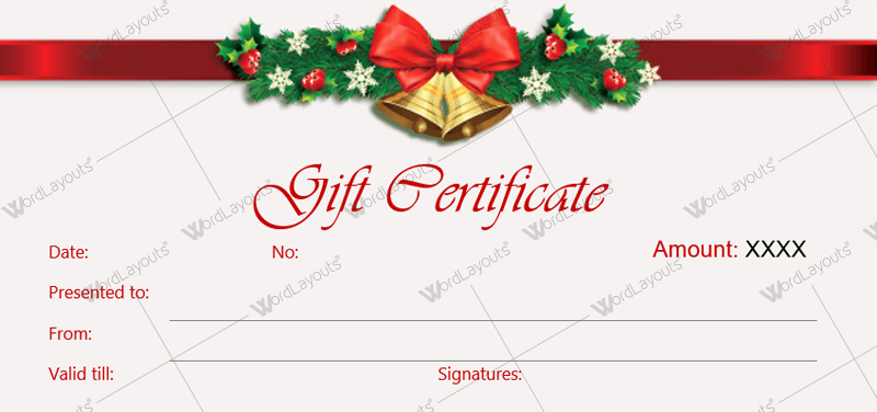 Customizable Gift Certificate Template New Christmas Gift Certificate Templates for Word Editable